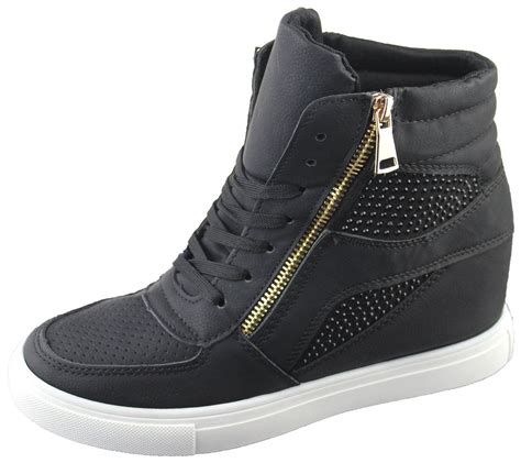 high top heel sneakers